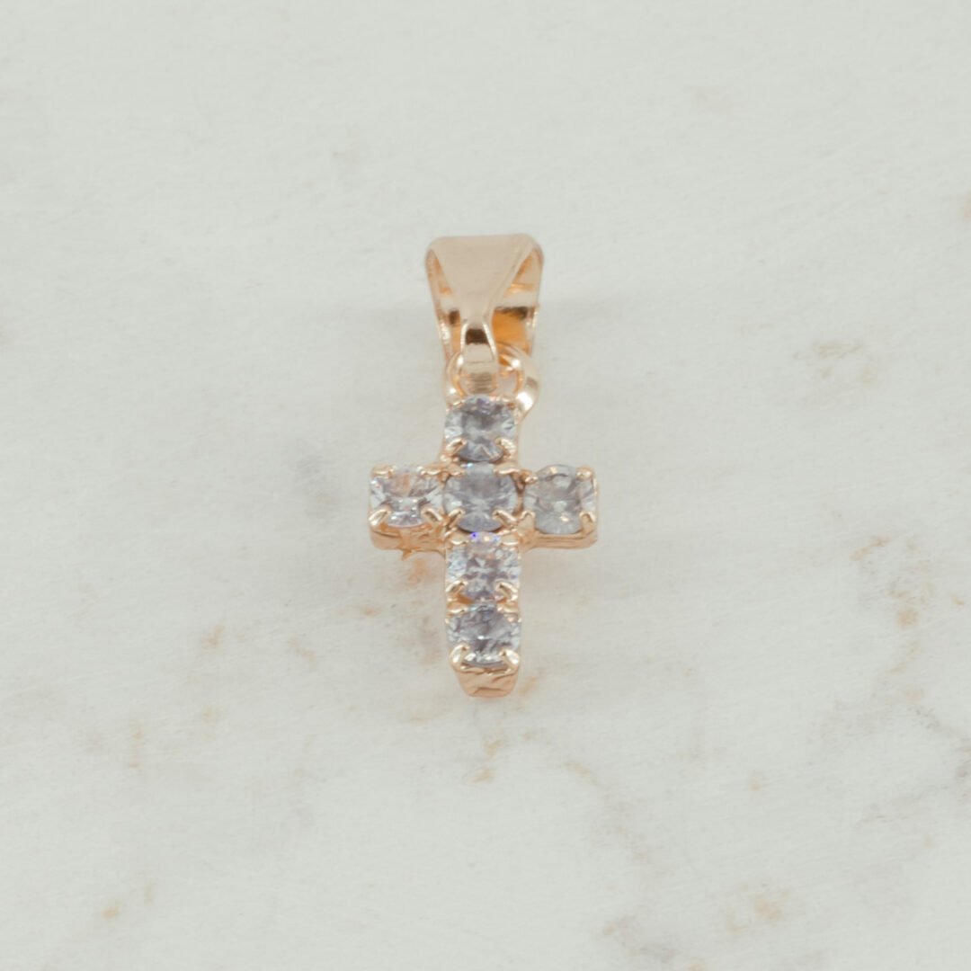 DIJE CRUZ CRISTAL MINI