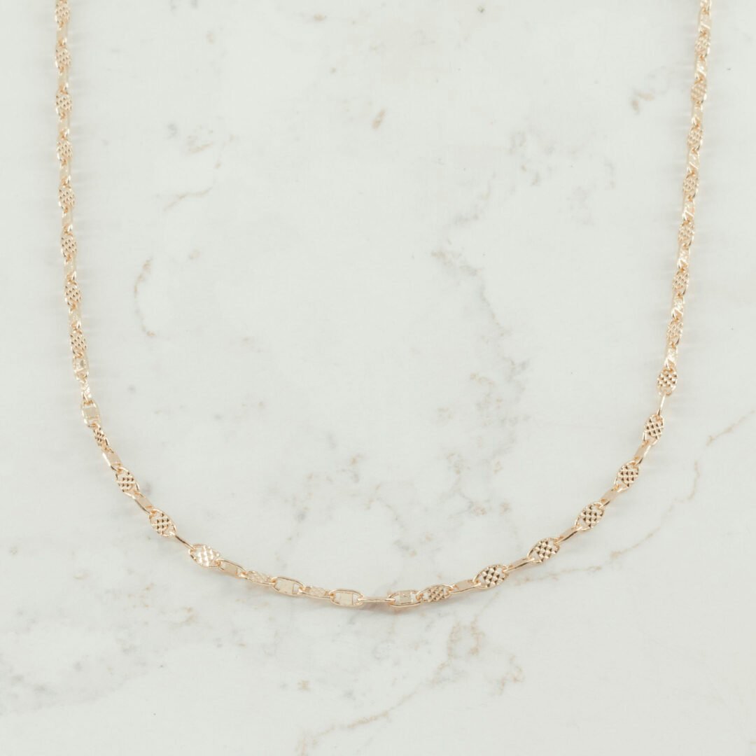 CADENA CRUZADA TALLADA 3MM-60CM