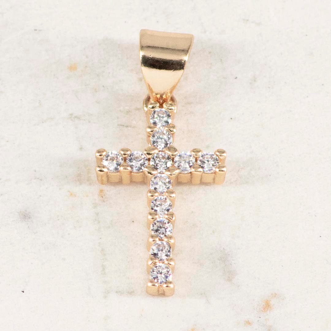 DIJE CRUZ CIRCONIAS CRISTAL