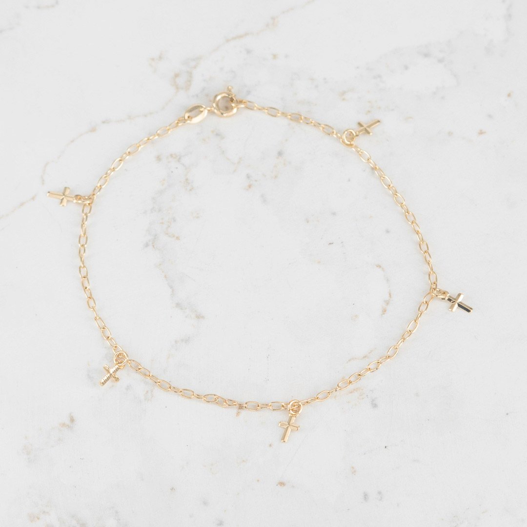 TOBILLERA AROS CRUCES