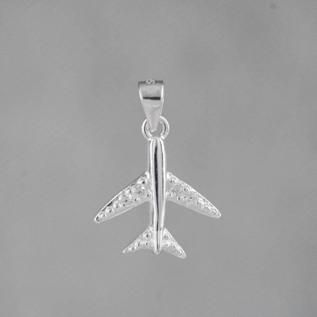DIJE AVION ALAS CIRCONES PEQUEÑO