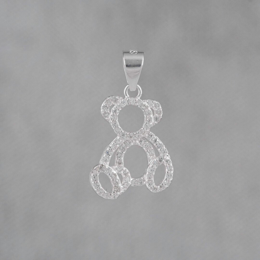 DIJE SILUETA OSO CIRCONES