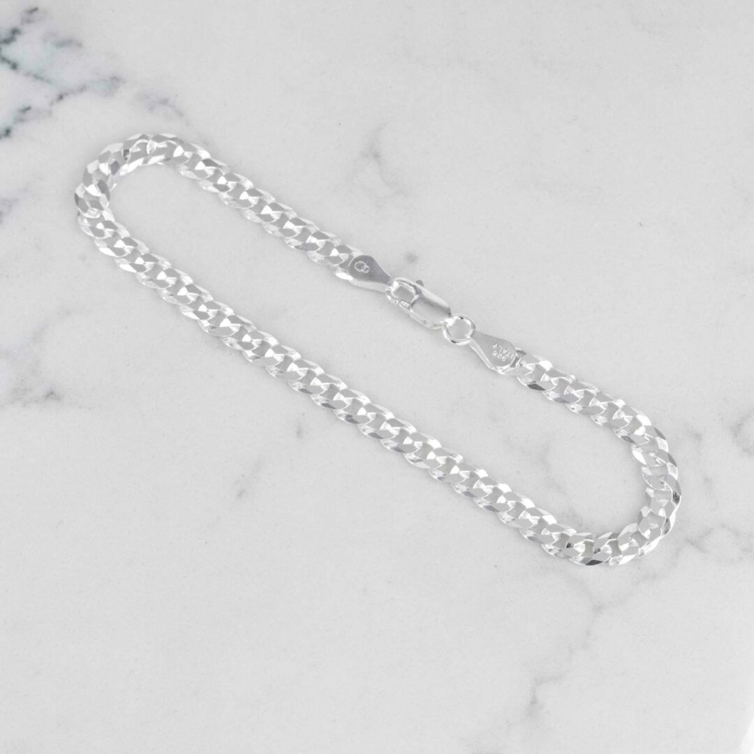 PULSERA CUBANA DIAMANTADA 5MM-19CM