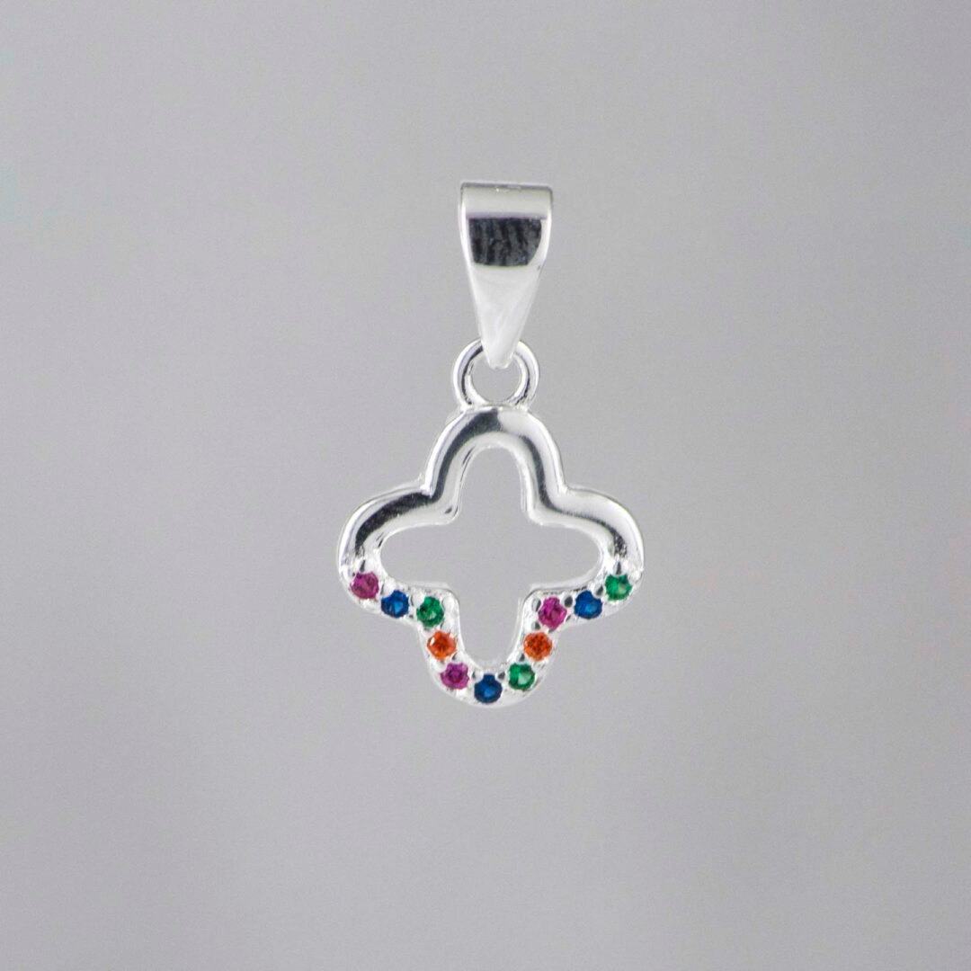 DIJE TIPO VAN CLEEF SILUETA CIRCONES