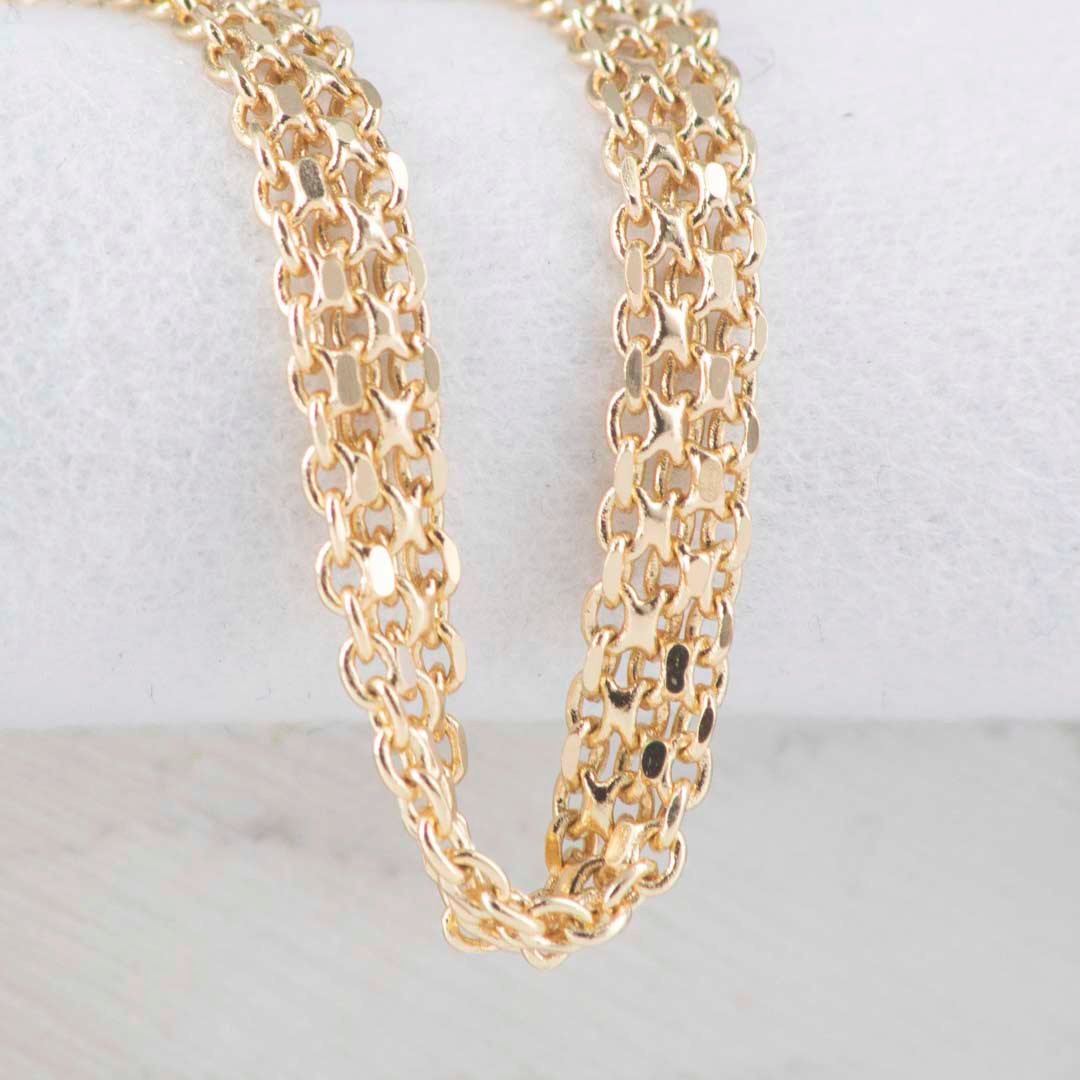 CADENA TEJIDO CHINO DOBLE CARRIL 5.5MM-60CM