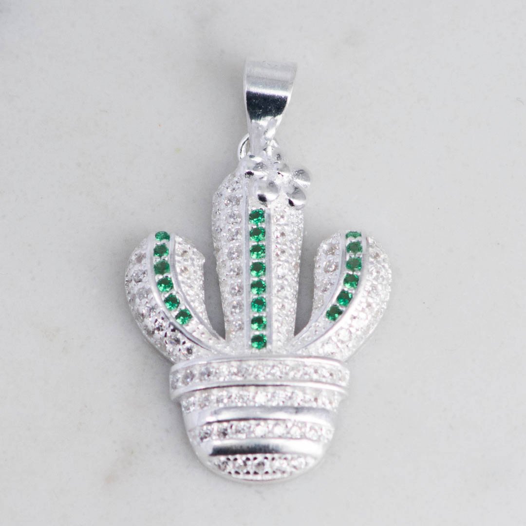 DIJE MACETA CACTUS CIRCONES