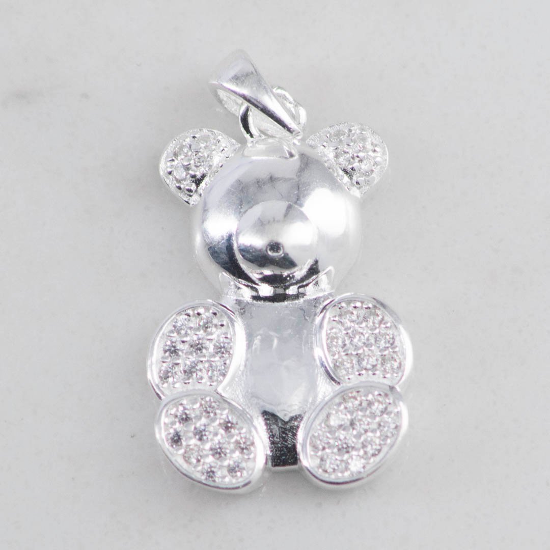 DIJE OSO LISO Y CIRCONES