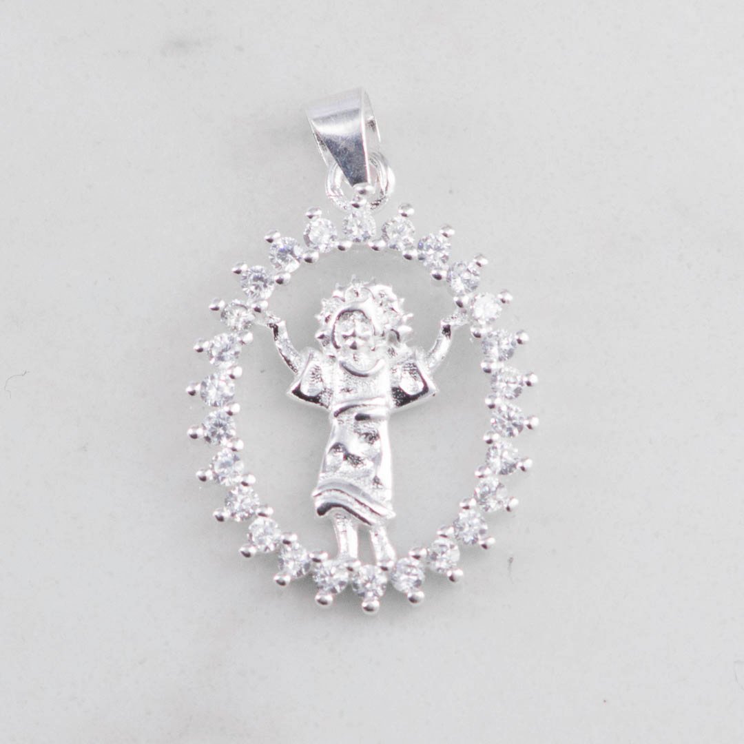 DIJE OVALO CIRCONES DIVINO NIÑO