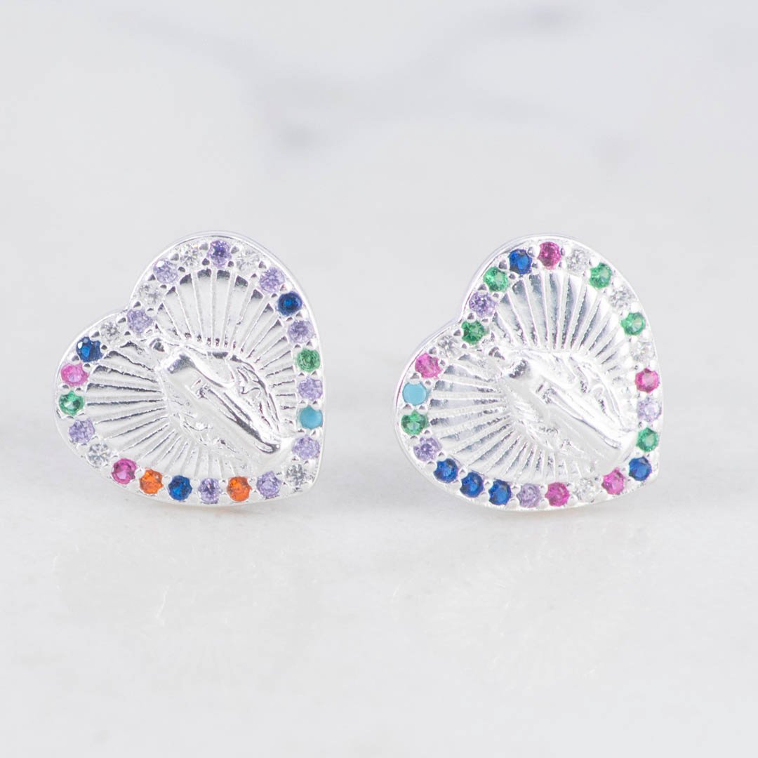 TOPO MILAGROSA CORAZON CIRCONES COLORES