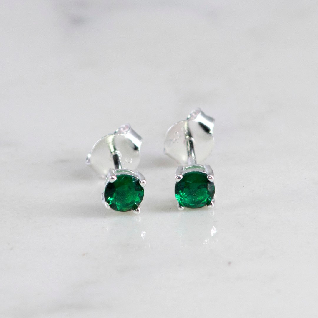 TOPO ESMERALDA REDONDO 4 PUNTAS 4MM