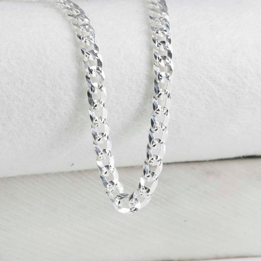 CADENA CUBANA DIAMANTADA 4MM-60CM