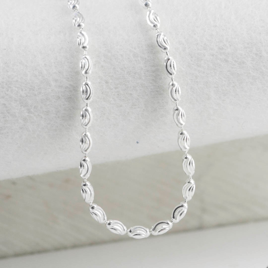 CADENA BARRIL DIAMANTADO 2MM-60CM