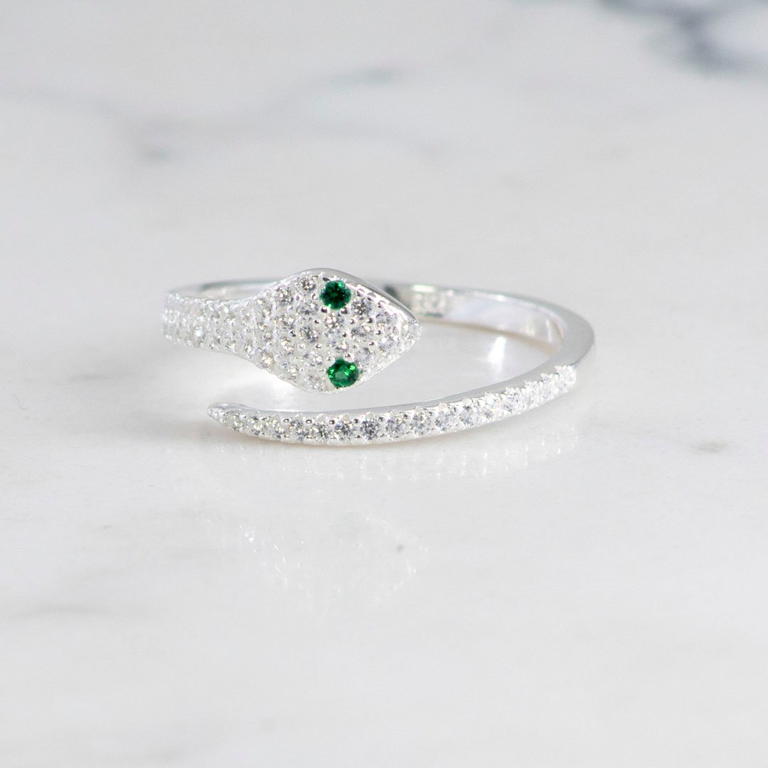 ANILLO SERPIENTE CIRCONES