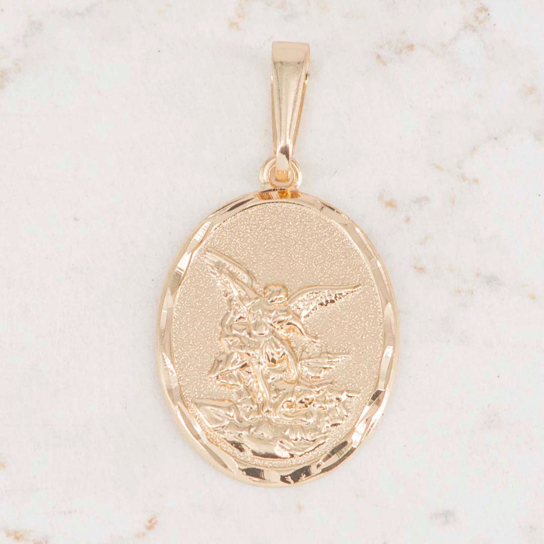 DIJE SAN MIGUEL ARCANGEL BORDE DIAMANTADO