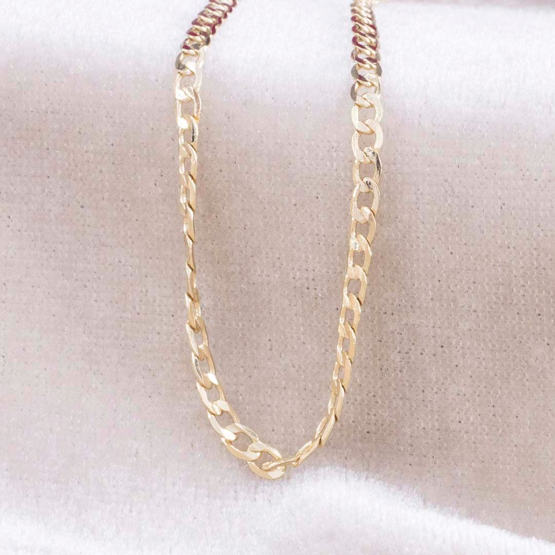 Cadena Cubana Plana 2mm - 60cm
